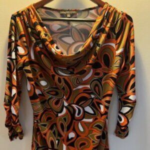Adrienne Vittadini Studio Top - "Emilio Pucci" Vibe Print - Small